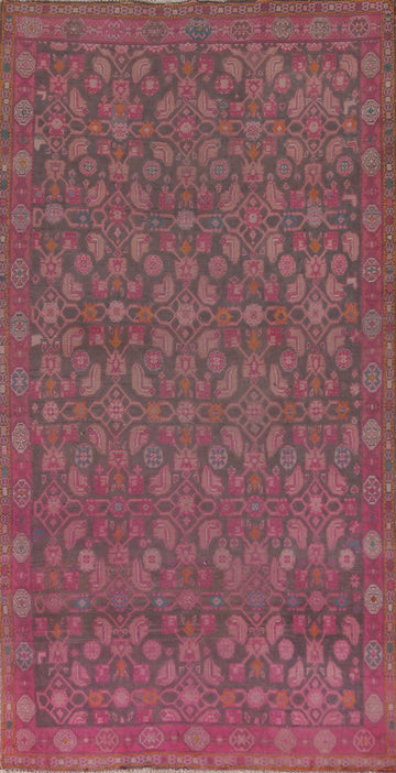 Over-Dyed Wool Mahal Persian Runner Rug 4x9