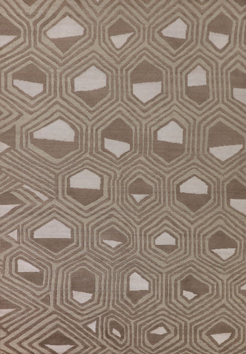 Geometric Indo Modern Area Rug 9x12