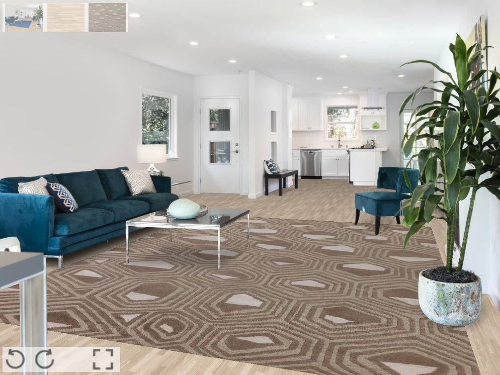 Geometric Indo Modern Area Rug 9x12