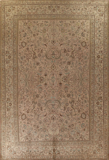 All-Over Floral Tabriz Persian Area Rug 10x13