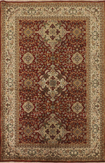 Handmade Floral Agra Oriental Area Rug 6x9