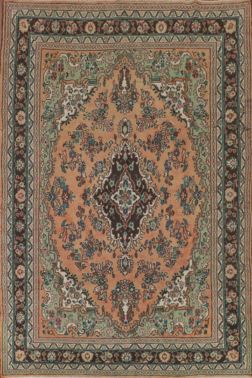 Vintage Wool Hamedan Persian Area Rug 7x10