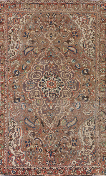 Vintage Floral Bakhtiari Persian Area Rug 6x11
