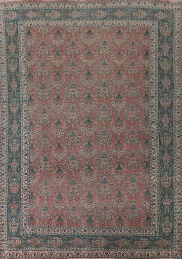 Over Dyed Pink Tabriz Persian Area Rug 10x13