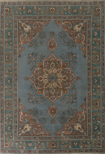 Blue Over Dyed Tabriz Persian Area Rug 8x11