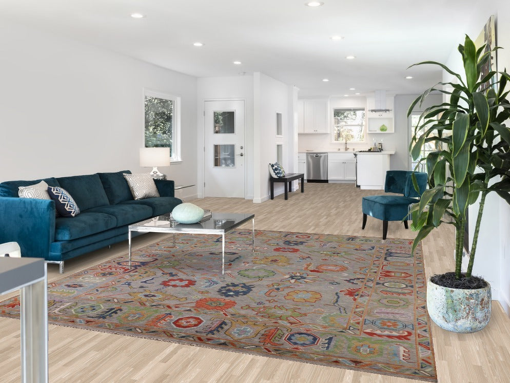 All-Over Floral Oushak Oriental Area Rug 8x10