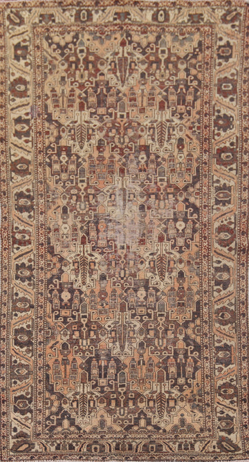 Distressed Bakhtiari Persian Area Rug 5x10