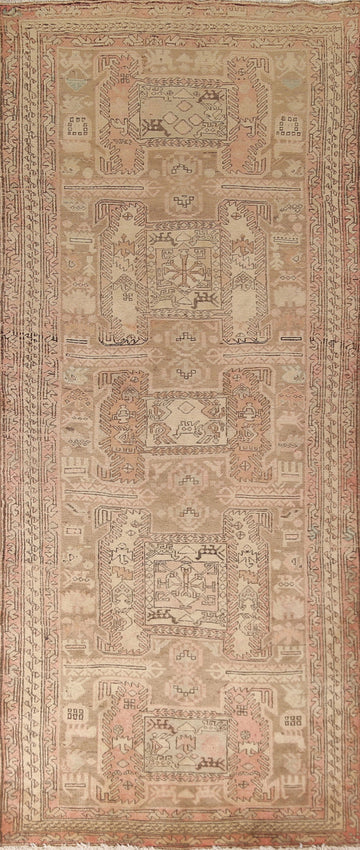 All-Over Wool Ardebil Persian Runner Rug 4x10