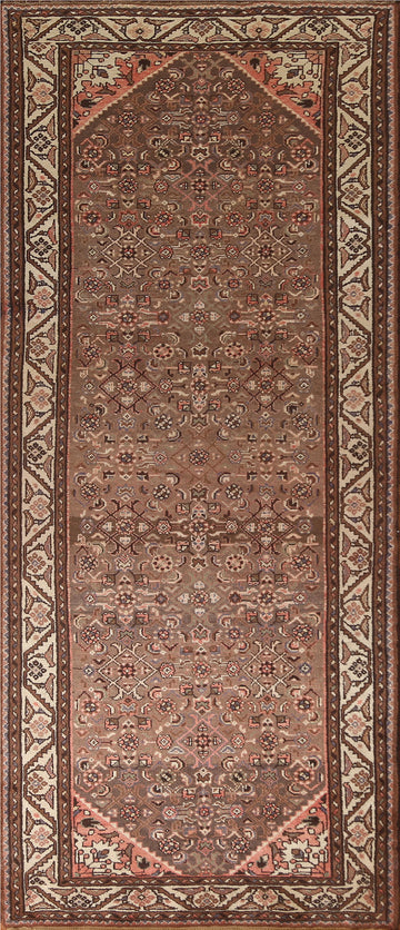 Geometric Hamedan Persian Runner Rug 4x10