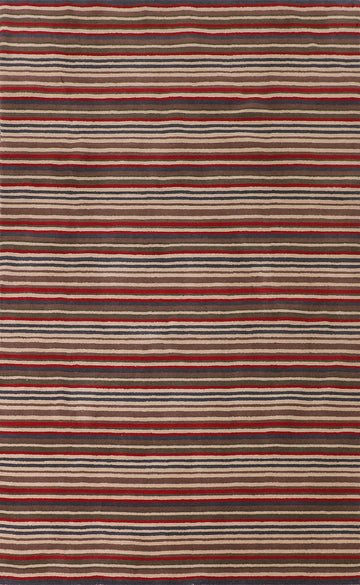Striped Gabbeh Oriental Area Rug 5x8