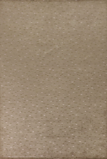 All-Over Striped Nepalese Oriental Area Rug 9x12