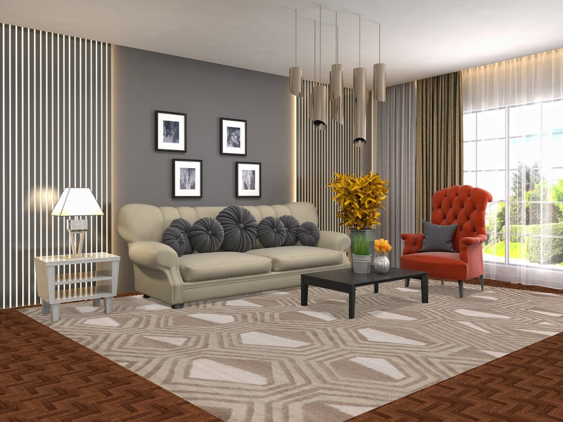 Handmade Modern Oriental Area Rug 9x12