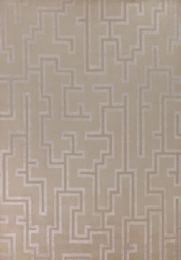 Geometric Nepalese Oriental Area Rug 9x12