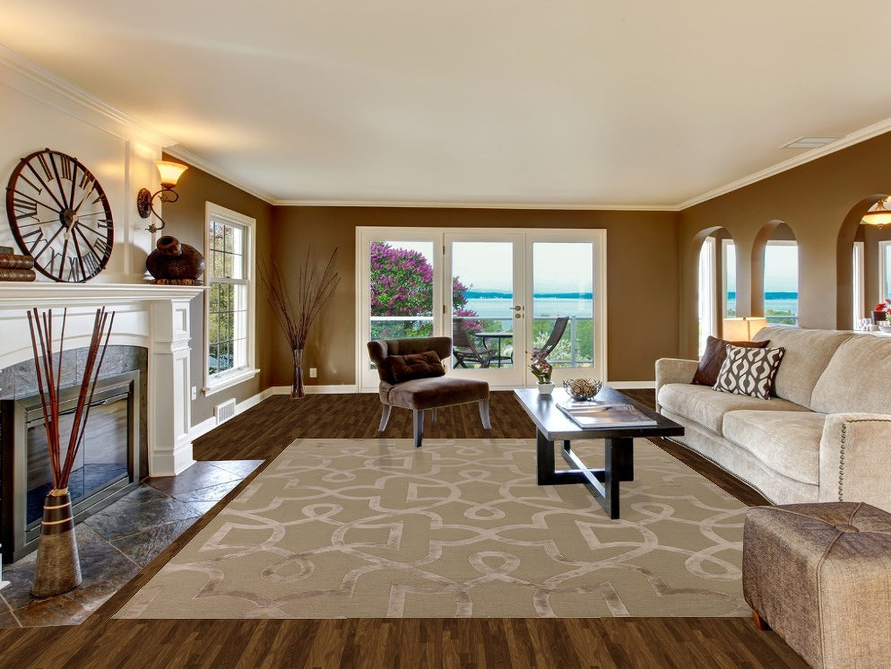 Geometric Modern Oriental Area Rug 9x12