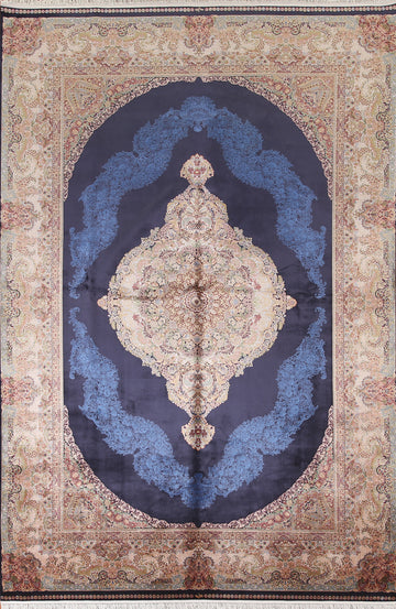 Blue Qum Traditional Area Rug 7x10