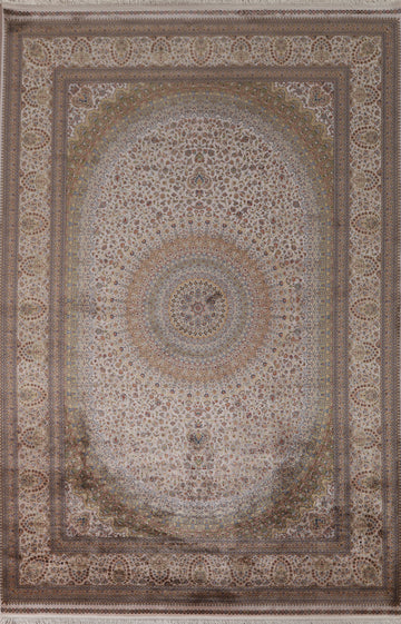 Traditional Qum Turkish Area Rug 7x10