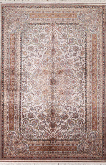 Silk Qum Turkish Traditional Rug 7x10