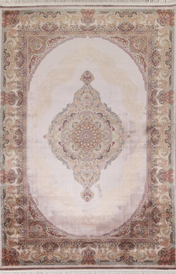 Traditional Qum Turkish Area Rug 7x10