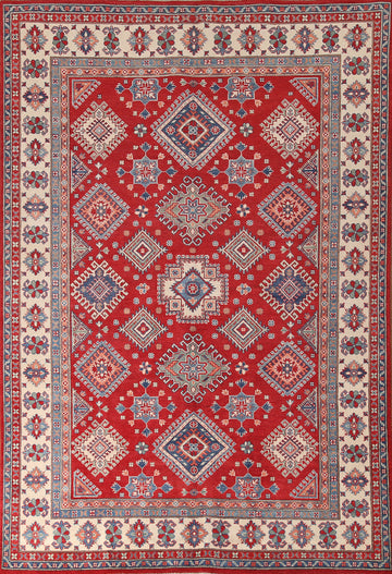 Red Kazak Handmade Area Rug 7x10