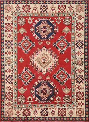 Geometric Kazak Oriental Rug 5x7