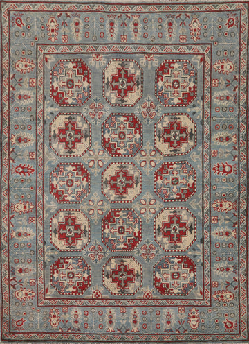 Geometric Kazak Oriental Rug 5x7