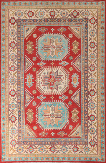 Geometric Kazak Living Room Area Rug 7x10
