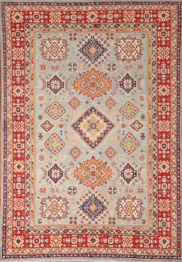 Geometric Kazak Oriental Rug 5x7