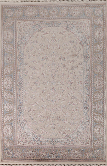 Traditional Floral Tabriz Turkish Area Rug 7x10
