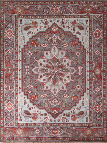 Animal Pictorial Heriz Serapi Oriental Area Rug 8x10