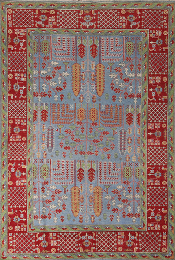 Light Blue Kazak Oriental Area Rug 7x9