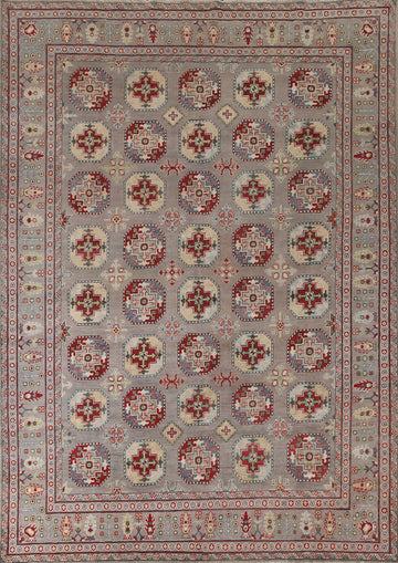 All-Over Gray Kazak Oriental Area Rug 8x11