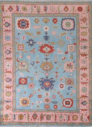 Light Blue Oushak Oriental Area Rug 8x10