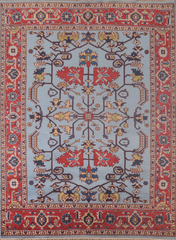 Light Blue Heriz-Serapi Oriental Area Rug 8x10