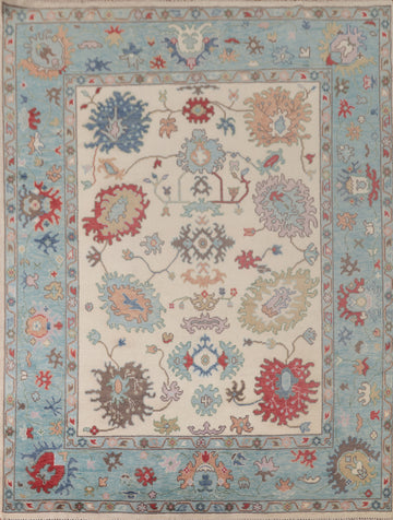 Handmade Floral Oushak Oriental Area Rug 8x10