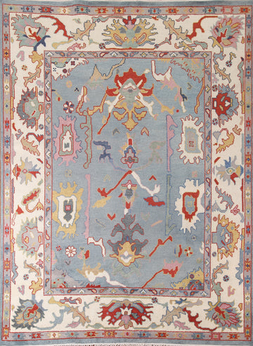 Handmade Blue Oushak Oriental Area Rug 8x10