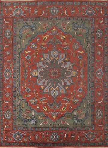 Animal Pictorial Ziegler Oriental Area Rug 8x10
