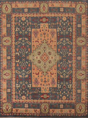 Geometric Kazak Oriental Area Rug 8x10