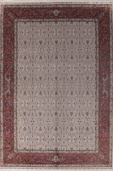 Traditional Qum Turkish Area Rug 8x11