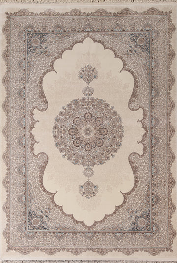 Traditional Qum Turkish Area Rug 7x9