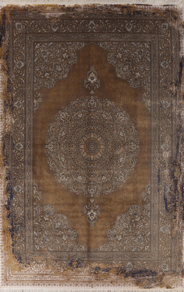 Traditional Qum Turkish Area Rug 8x11