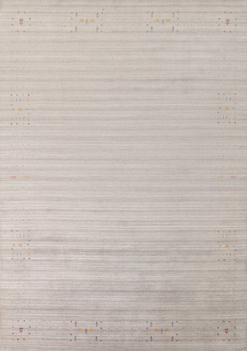 Striped Gabbeh Indian Area Rug 9x12