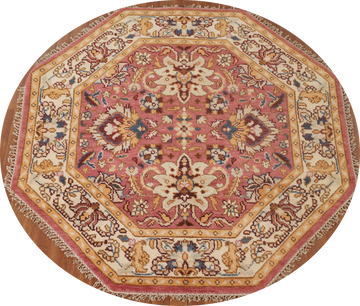 Octagon Floral Heriz-Serapi Oriental Rug 6x6
