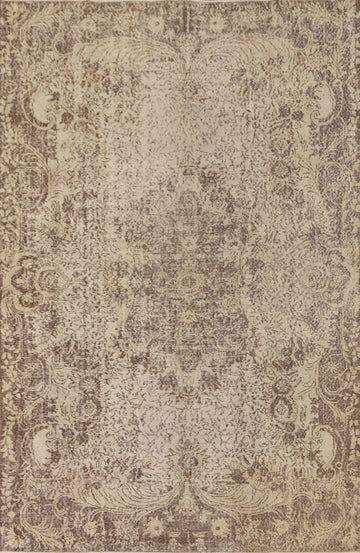 Distressed Wool Anatolian Turkish Area Rug 7x10