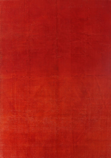 Distressed Over-Dyed Anatolian Turkish Area Rug 9x12