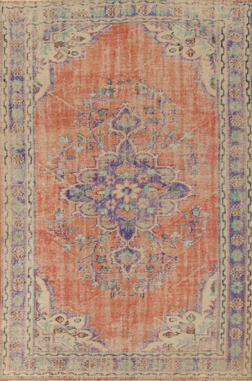 Distressed Wool Sparta Turkish Area Rug 6x9