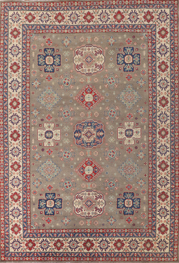 Geometric Wool Kazak Oriental Rug 10x13