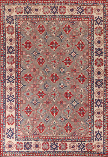 Geometric Wool Kazak Oriental Area Rug 8x11