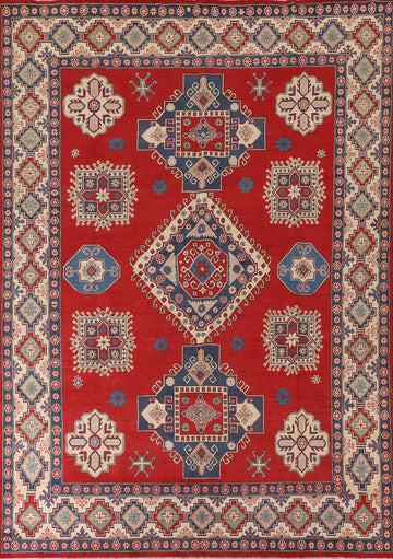 Handmade Wool Red Kazak Oriental Area Rug 8x11