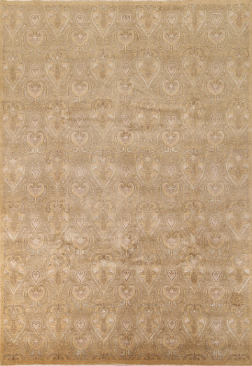 All-Over Gold Agra Oriental Area Rug 9x12
