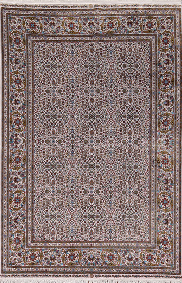 Traditional Floral Tabriz Turkish Area Rug 5x8